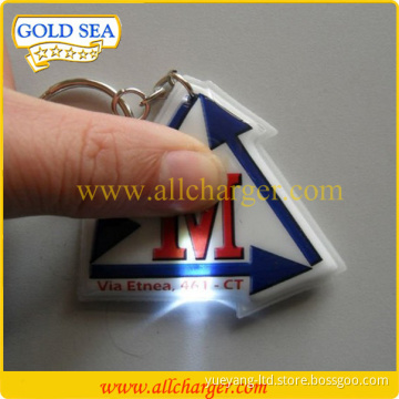 Cheap waterproof Mini LED keychain led light soft pvc for gift